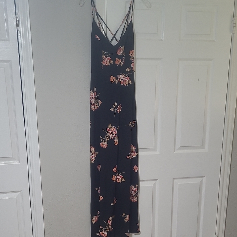 Floral Black Maxi Dress